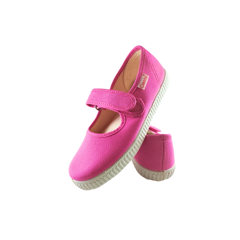 Pikkaboo-Ceinta Mercedes Fuchsia Loop & Strap Kids Comfort Shoes-C23