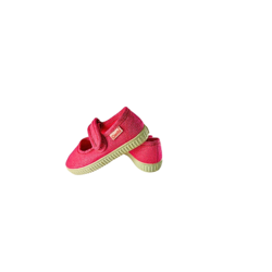 Pikkaboo-Ceinta Mercedes Fuchsia Shimmer Loop & Strap Kids Comfort Shoes- C23