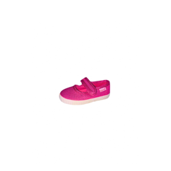 Pikkaboo-Ceinta Mercedes Fuchsia Shimmer Loop & Strap Kids Comfort Shoes- C23