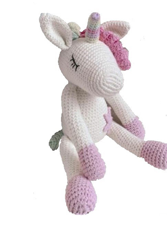 Pikkaboo Snuggle & Play Crocheted Unicorn, Multicolour