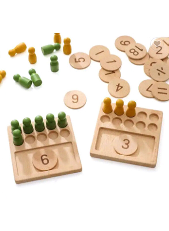 

Woody Buddy Counting Pegs, Ages 3+, Natural