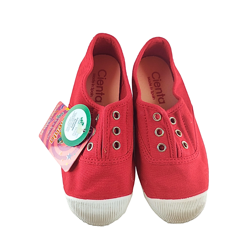 Pikkaboo-Ceinta Rojo Eyelet Slip-on Kids Shoes - C27