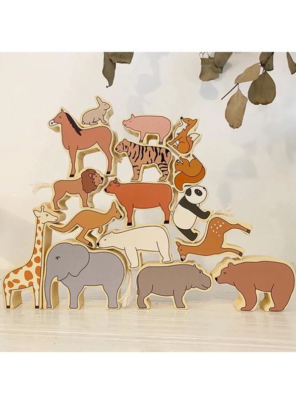 Woody Buddy Animals Set, Multicolour