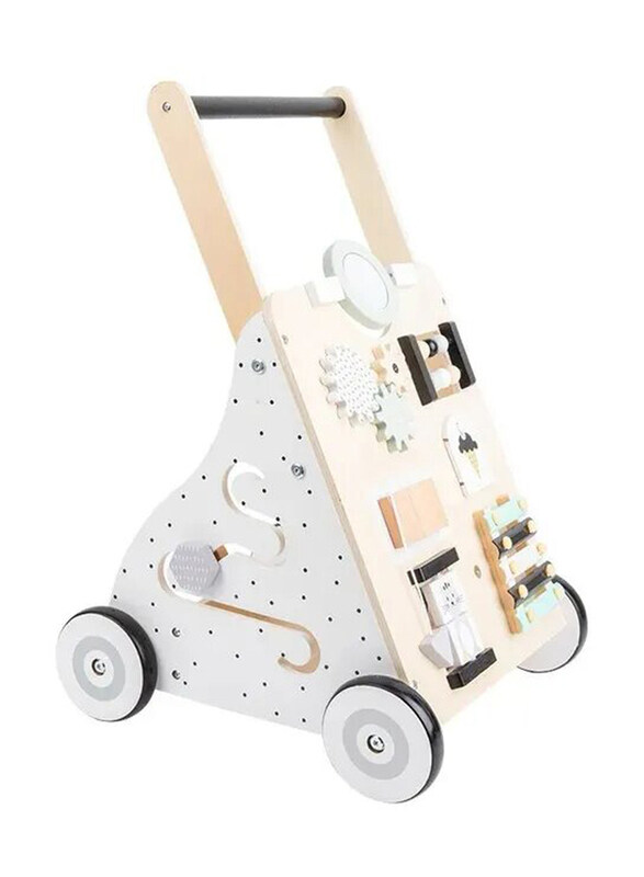 

Woody Buddy Baby Walker with Busy Board, White