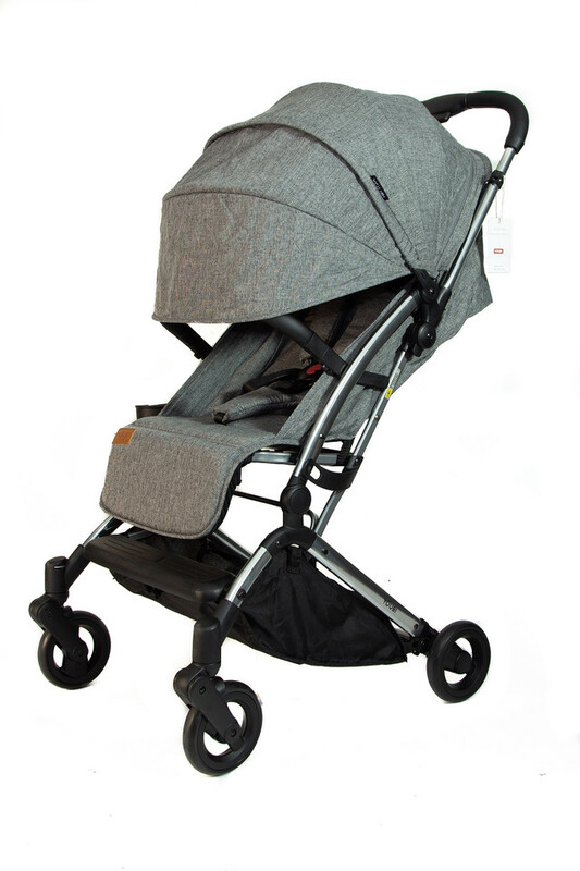 Youbi Toddler German Travel Light Stroller-Grey with New Born Attachment