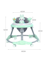 Pikkaboo R for Rabbit Roll & Learn Baby Walker, Green