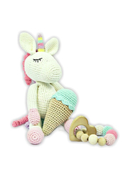 Pikkaboo Snuggle & Play Crocheted Unicorn Set, Multicolour