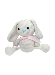 Pikkaboo Snuggle & Play Crocheted Bunny, White