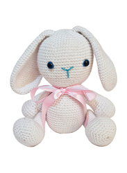 Pikkaboo Snuggle & Play Crocheted Bunny, White