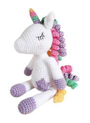 Pikkaboo Snuggle & Play Crocheted Unicorn, Multicolour