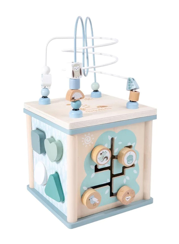 Woody Buddy Activity Cube, Blue