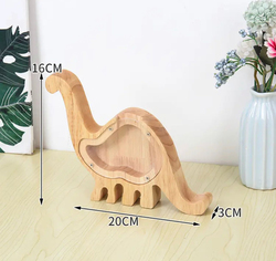 Woody Buddy Dino Animals Shape Piggy Banks, Multicolour