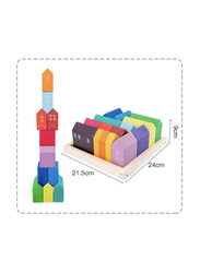 Woody Buddy Rainbow Houses, Multicolour