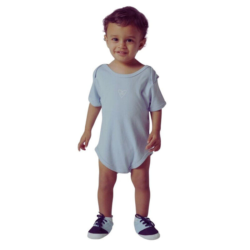 

Pikkaboo Forever Cute Body Suit (0-3m,Blue)