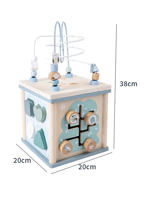 Woody Buddy Activity Cube, Blue