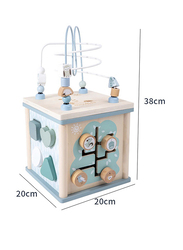 Woody Buddy Activity Cube, Blue