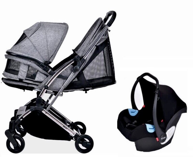 

Pikkaboo Youbi Toddler German Travel System with New Born Attachment - Grey