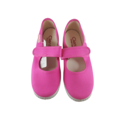 Pikkaboo-Ceinta Mercedes Fuchsia Loop & Strap Kids Comfort Shoes-C23