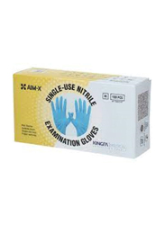 Aim-X Medical Nitrile Powder-Free Examination Gloves, X-Large, 100 Pieces, Blue