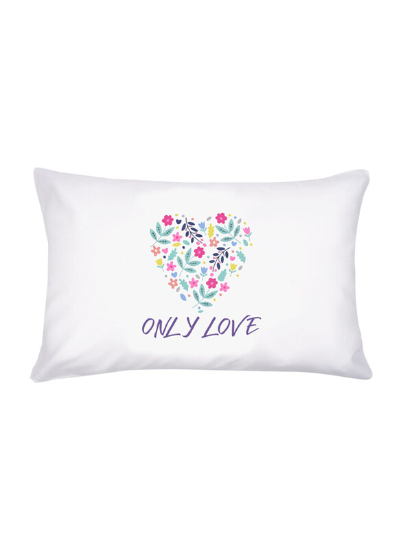 

Pikkaboo Heart Print Pillowcase Cover for Kids, White