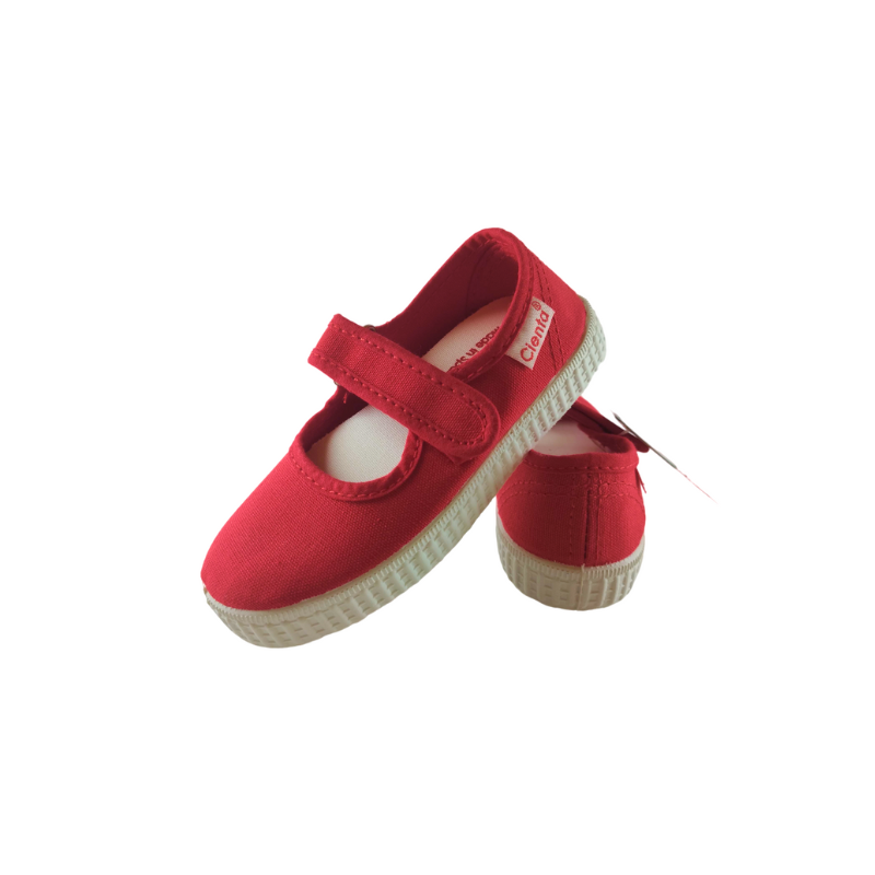 Pikkaboo-Ceinta Rojo Loop & Strap Kids Shoes - C25