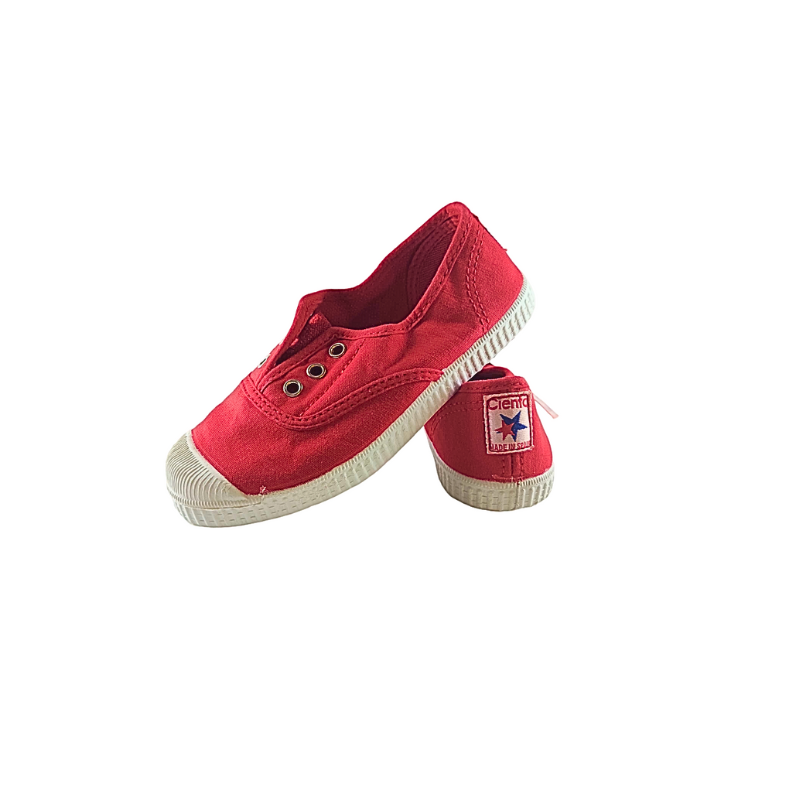 Pikkaboo-Ceinta Rojo Eyelet Slip-on Kids Shoes - C27