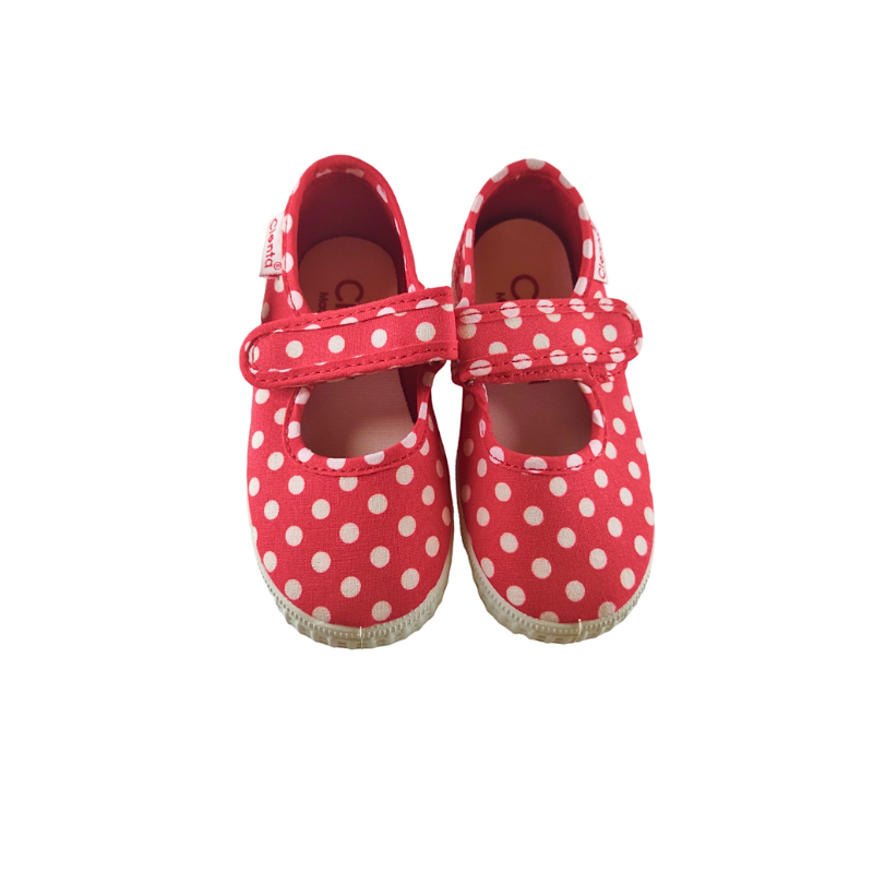 Pikkaboo-Ceinta Rojo Polka Kids Shoes - C26