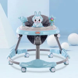 Pikkaboo R for Rabbit Roll & Learn Baby Walker, Blue