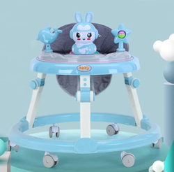 Pikkaboo R for Rabbit Roll & Learn Baby Walker, Blue