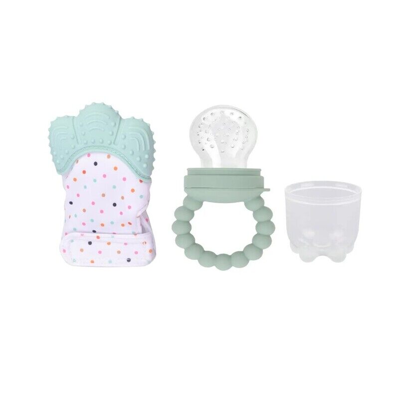 

Pikkaboo Chew & Feed Teether with Fruit Pacifier Duo - Mint