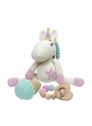 Pikkaboo Snuggle & Play Crocheted Unicorn Set, Multicolour