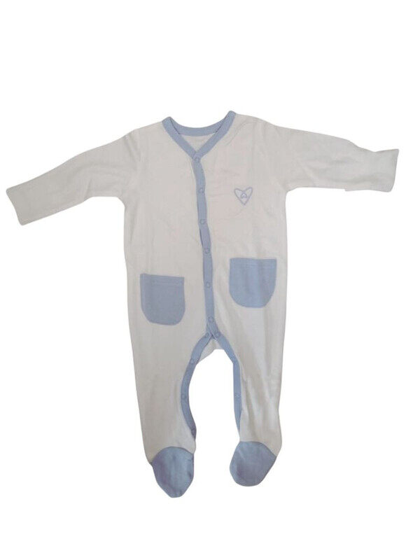 

Pikkaboo Forever Cute Sleeping Suit (6-12m,White)