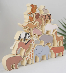 Woody Buddy Animals Set, Multicolour