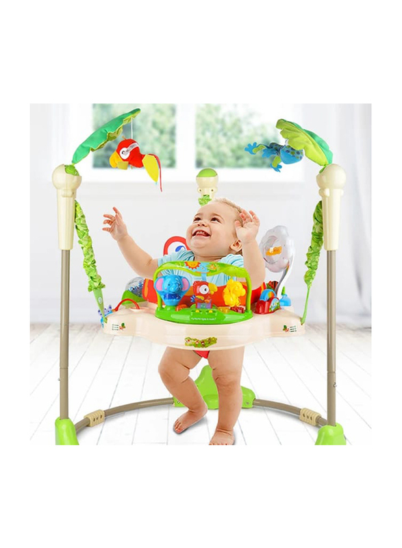 Pikkaboo Musical Frog Baby Jumperoo, Multicolour