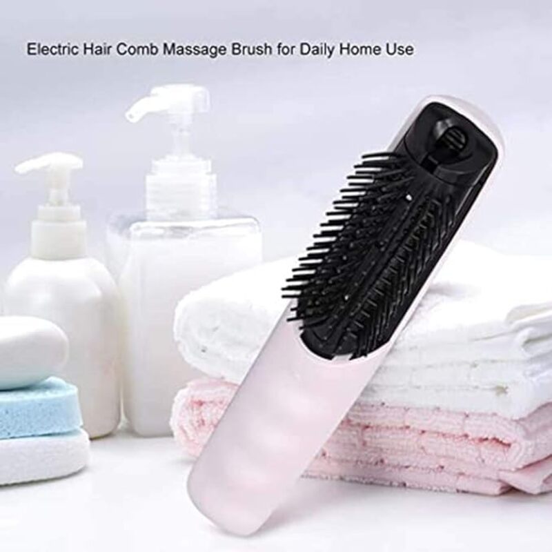 Infrared Laser Hair Growth Massager Comb with LED Light, Vibrating Scalp Brush and Dryer, White