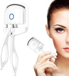 Electric Eyelash Curler with Rechargeable Battery, 2 Temperature Modes, Silicone Pads, Long-Lasting Curl