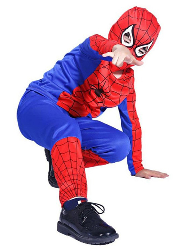 Fancydresswale Spiderman Comfortable Fancy Wear Costume for Boys, 4 - 6 Years, Red/Blue