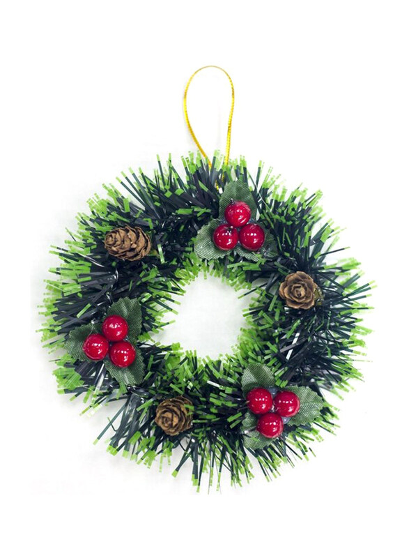 

Generic Decorative Garland Wreth, Green/Red