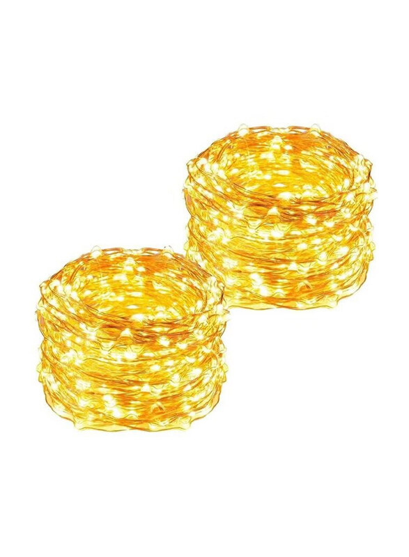 

Generic 500cm Decorative Battery Operated LED String Fairy Lights, 2-Piece, Gold