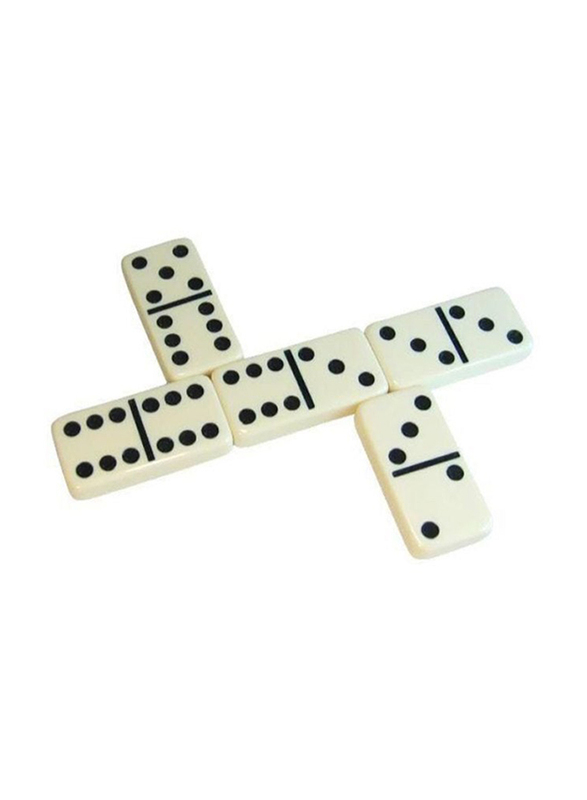 Dominoes Board Game Set, White/Black