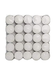 Saubhagya Global 100-Piece Unscented Smokeless Tea Light Wax Candles, White