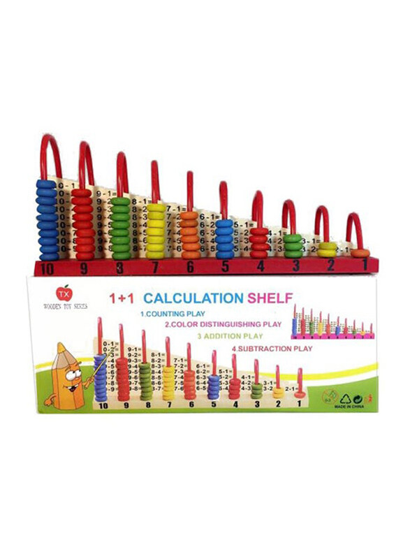 

Trinkets & More Multi Functional Early Education Learning Abacus Calculation Shelf Toy for Kids, Ages 3+