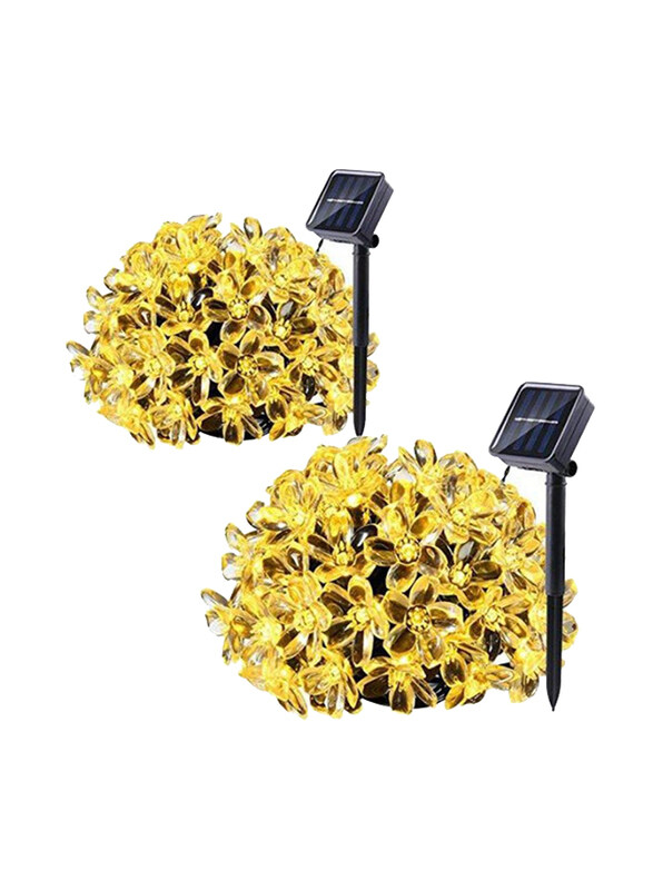 

Beauenty 50-LED Solar Christmas String Light, 2 Piece, Yellow