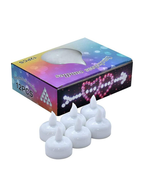 

Yatai Battery Operated Flameless LED Tea Light Candle, 12-Piece, White