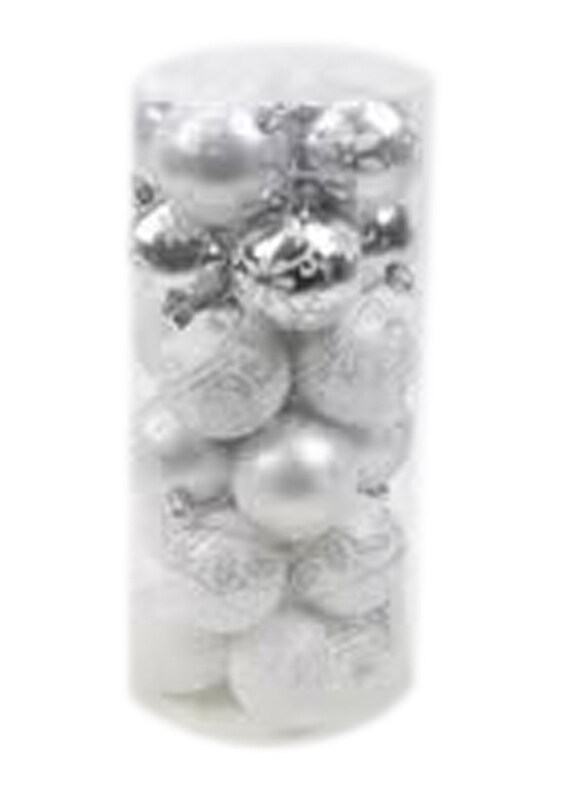 

Generic Decorative Ball Ornaments, 24 Piece, Silver