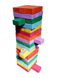 Colourful Jenga Block Building Set, AM-8028, 54 Pieces, Ages 3+