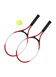 Tennis Racket and Ball Set, 3 Pieces, Red/Black/Yellow