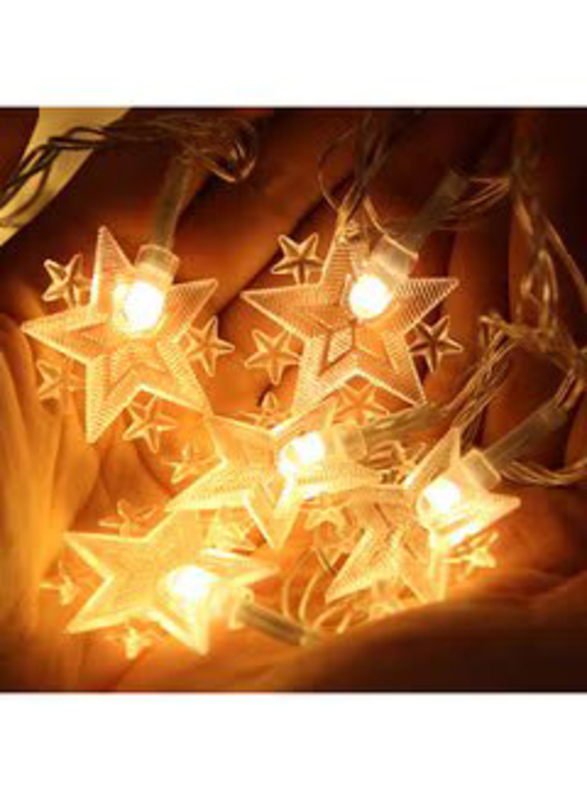 3-Meter 20 LED Stars Fairy String Light, Yellow