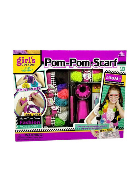 

Girl's Creator Pom Pom Scarf Art Kit, Multicolour