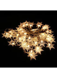 Outad 2.1-Meter 20 LED Snowflake Curtain Light Set, Warm White